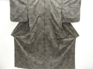 花模様織出し西陣伝承紬単衣着物